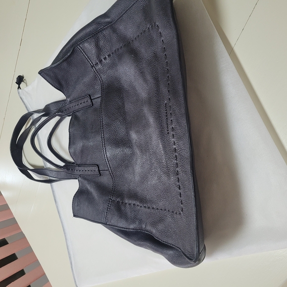 Black Leather Tote Bag - Picture 11 of 13